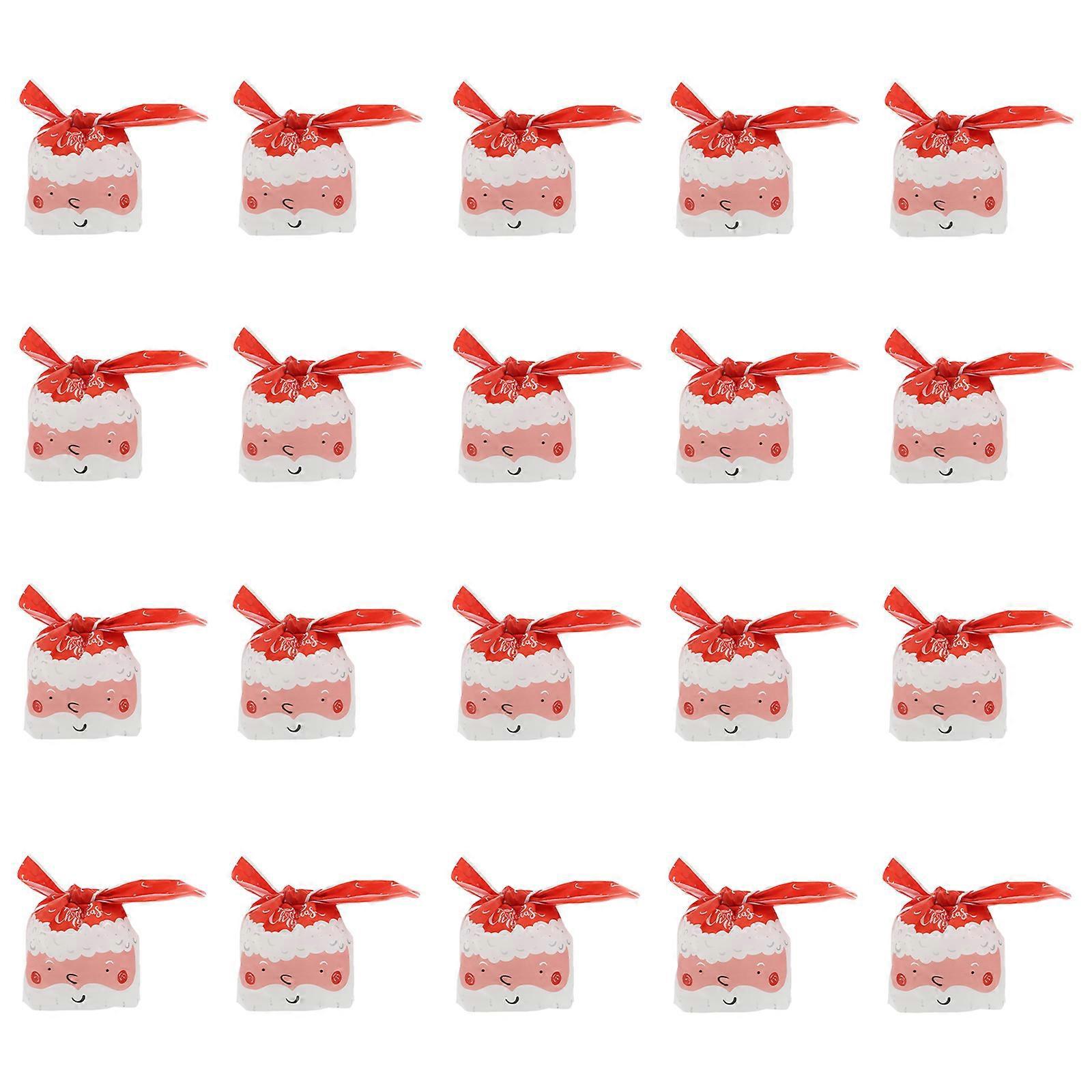 50 Stück Weihnachtshasenohren-schneeflocken-nougat-geschenktüten Für Partys-23x14cm-red