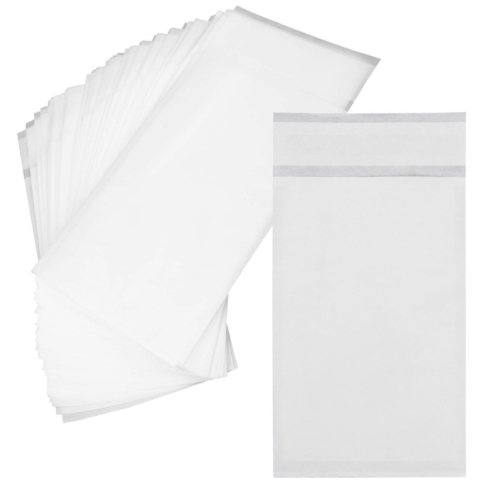 100 Stück Selbstklebende Wachspapiertüten, Kleine Verpackungsbeutel Für Kleidung-16x9cm-white