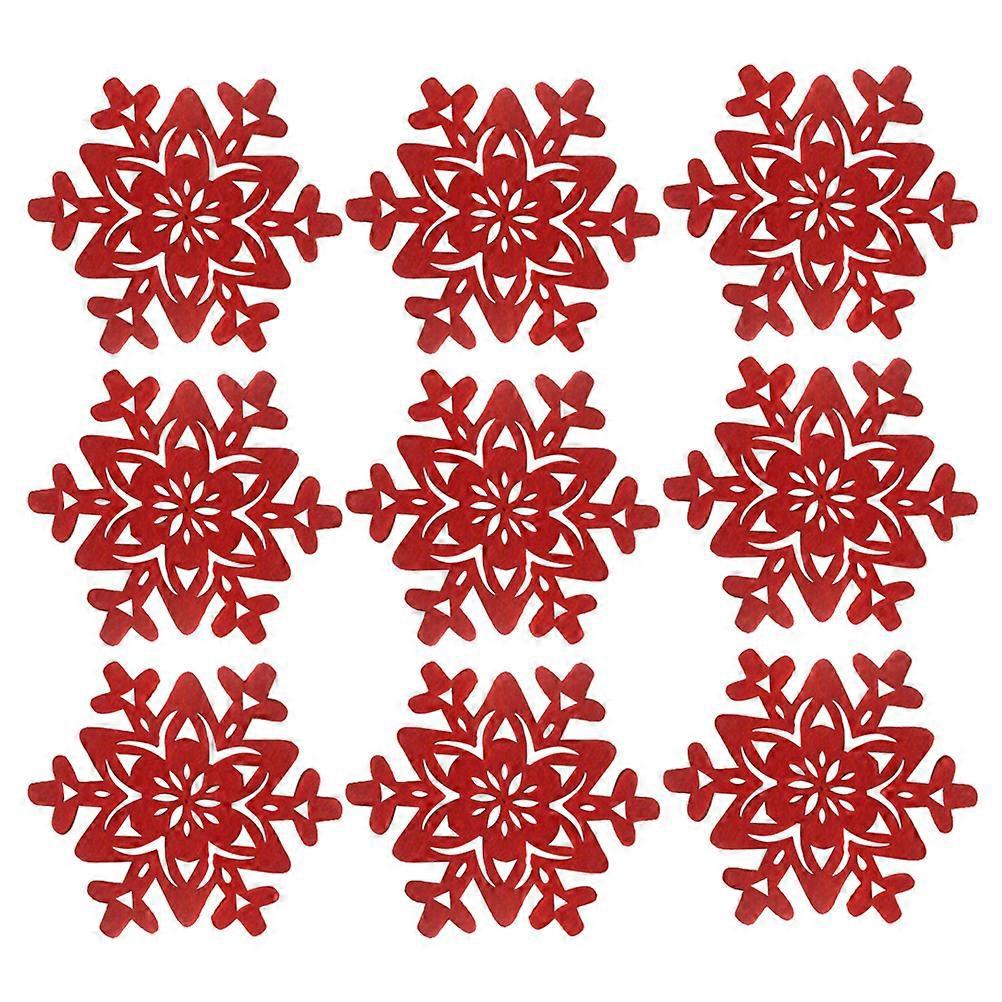 12er-set Weihnachtliche Schnee-untersetzer, Tischsets, Dekorative Tischsets, Partyzubehör-m