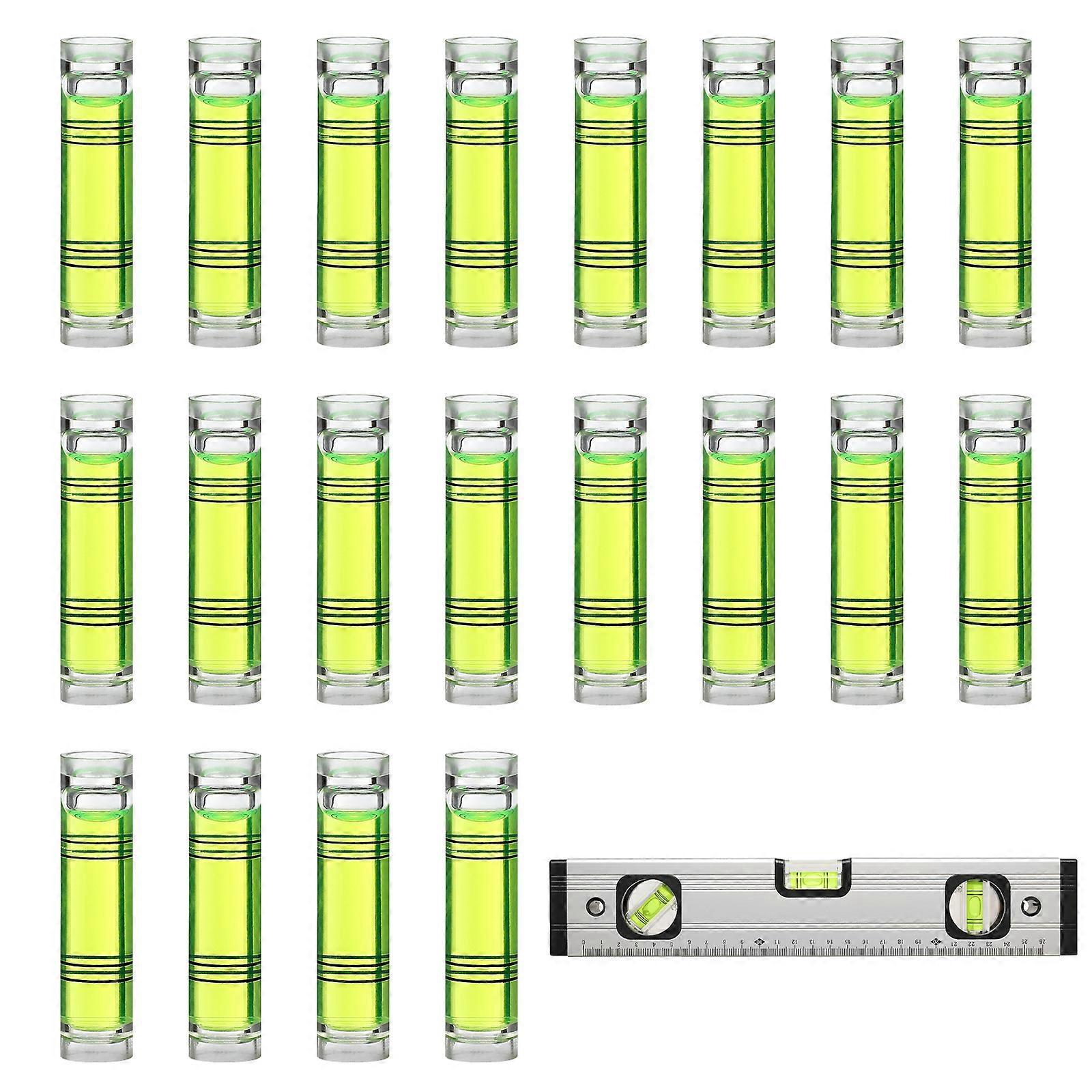 50 Stück Winzige Horizontale Lineale, Kleine Wasserwaagen, Hochpräzise Messinstrumente-3.95x0.95x0.95cm-light Green
