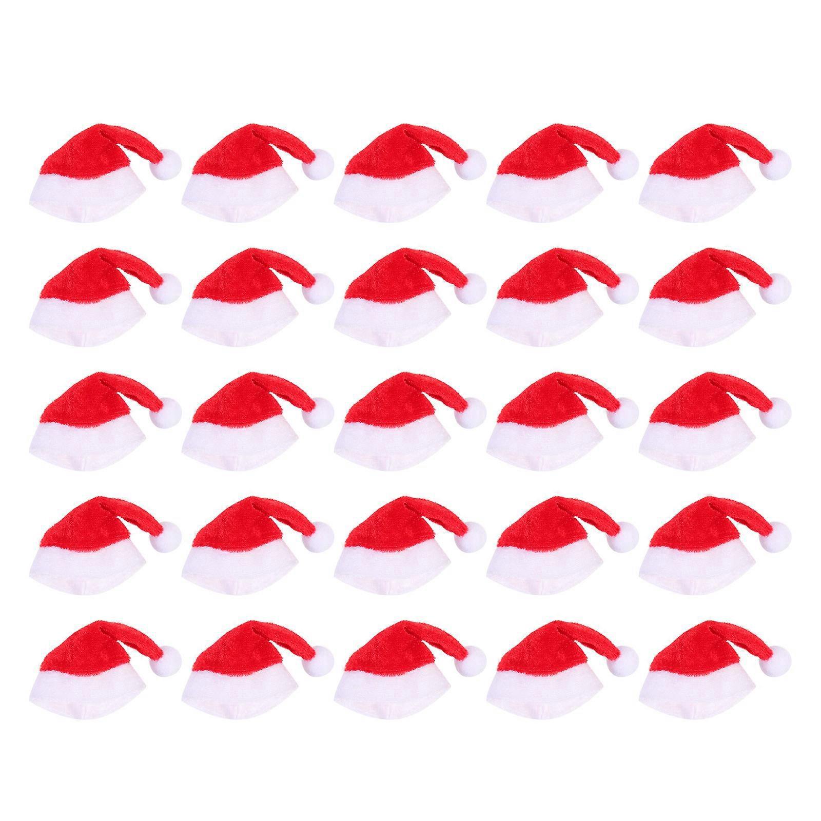 20 Stück Weinflaschenhüllen, Weihnachtsdekoration, Weihnachtsaccessoires-7x5.5cm-red