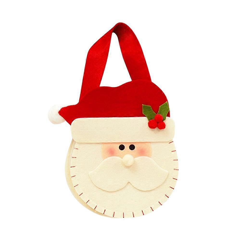 Weihnachtsdekorative 3d-taschen Aus Hochwertigem Filz, Süßigkeiten-geschenktüten Für Die Weihnachtsdekoration (weihnachtsmann-motiv)