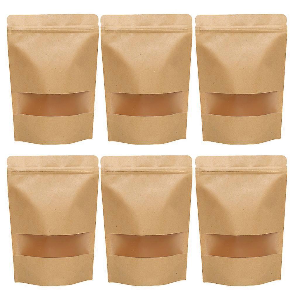 50 Stück Transparente Geschenktüten Aus Kraftpapier Mit Sichtfenster, Tragbare, Selbstklebende Aufbewahrungsbeutel Für Süßigkeiten Und Partyartikel (12 X 20 Cm)-12x20cm