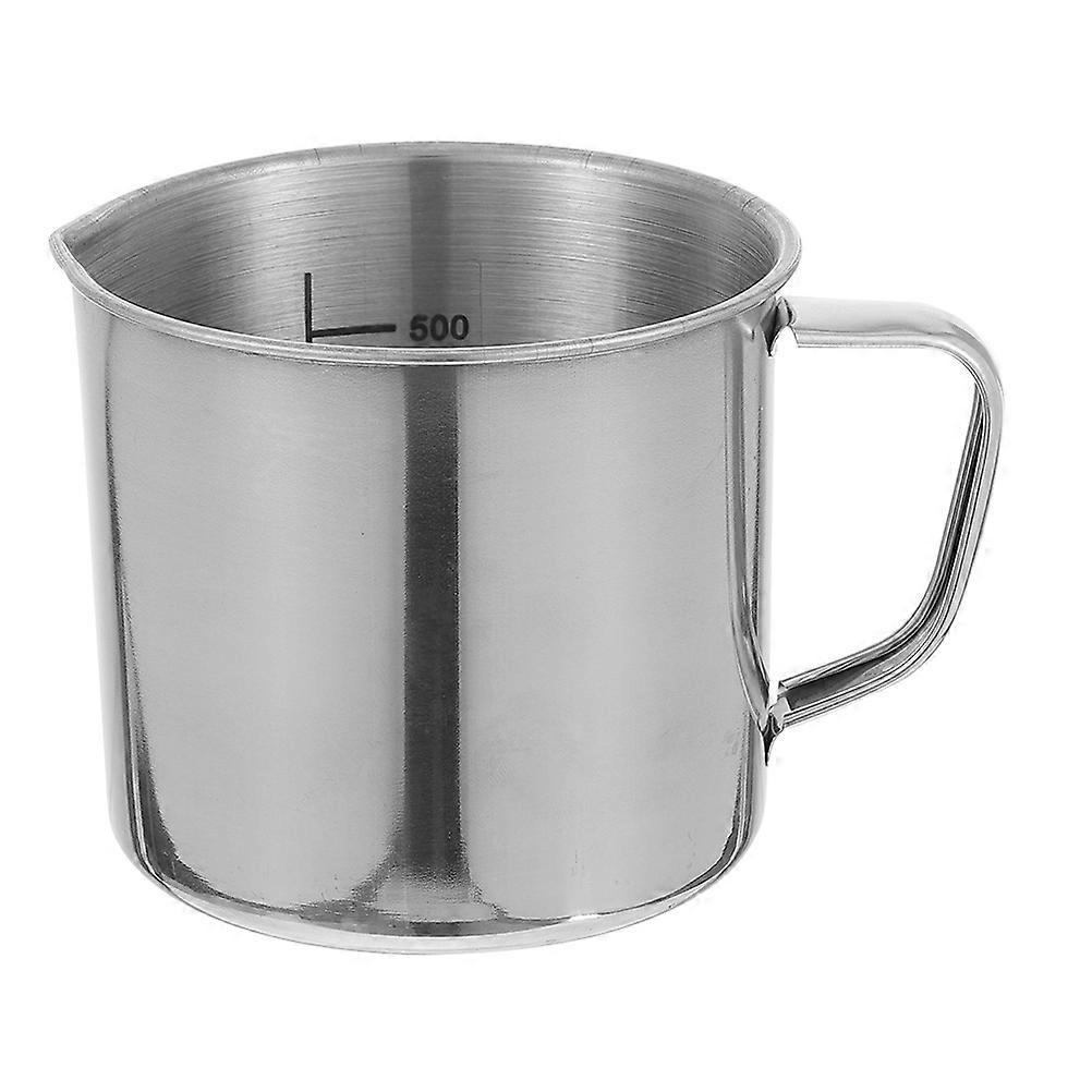 Laborbecher Aus Edelstahl, Messbecher Für Den Chemieunterricht, 500 Ml-13x10cm-silver