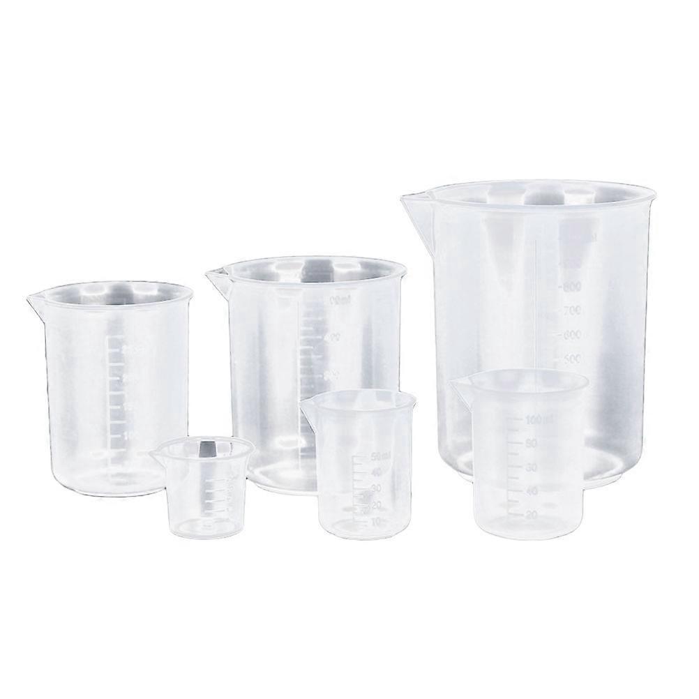 Stück Flüssigkeitsmessbecher, Becherglas, Messbecher, Transparente Messskala-14.6x11.6x11.6cm-white