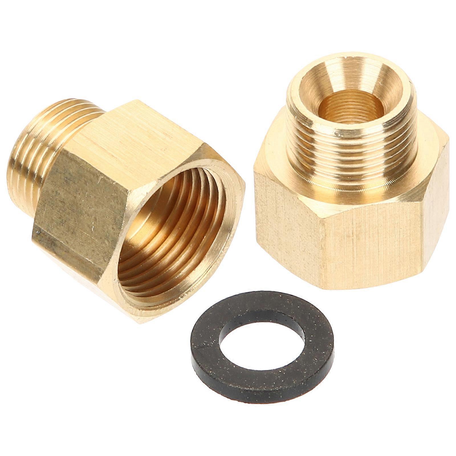 2 Stück Propangas-adapter-anschlussstück, Innengewinde G3/8 Auf Außengewinde 9/16 Rohrverlängerung-2x2cm-golden