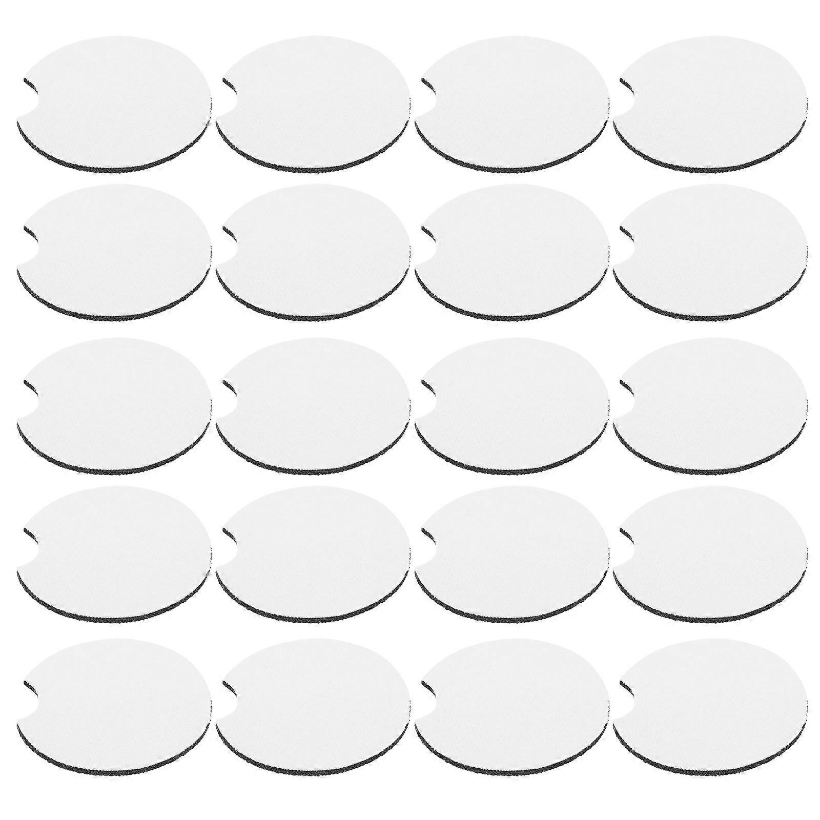 20 Stück Tragbare Becherhalter-auto-becheruntersetzer-rohlinge Zum Sublimationsdruck, Becheruntersetzer, Auto-gadgets, Zubehör, Einsatz Für Auto-becherhalter-7x7x0.4cm-white