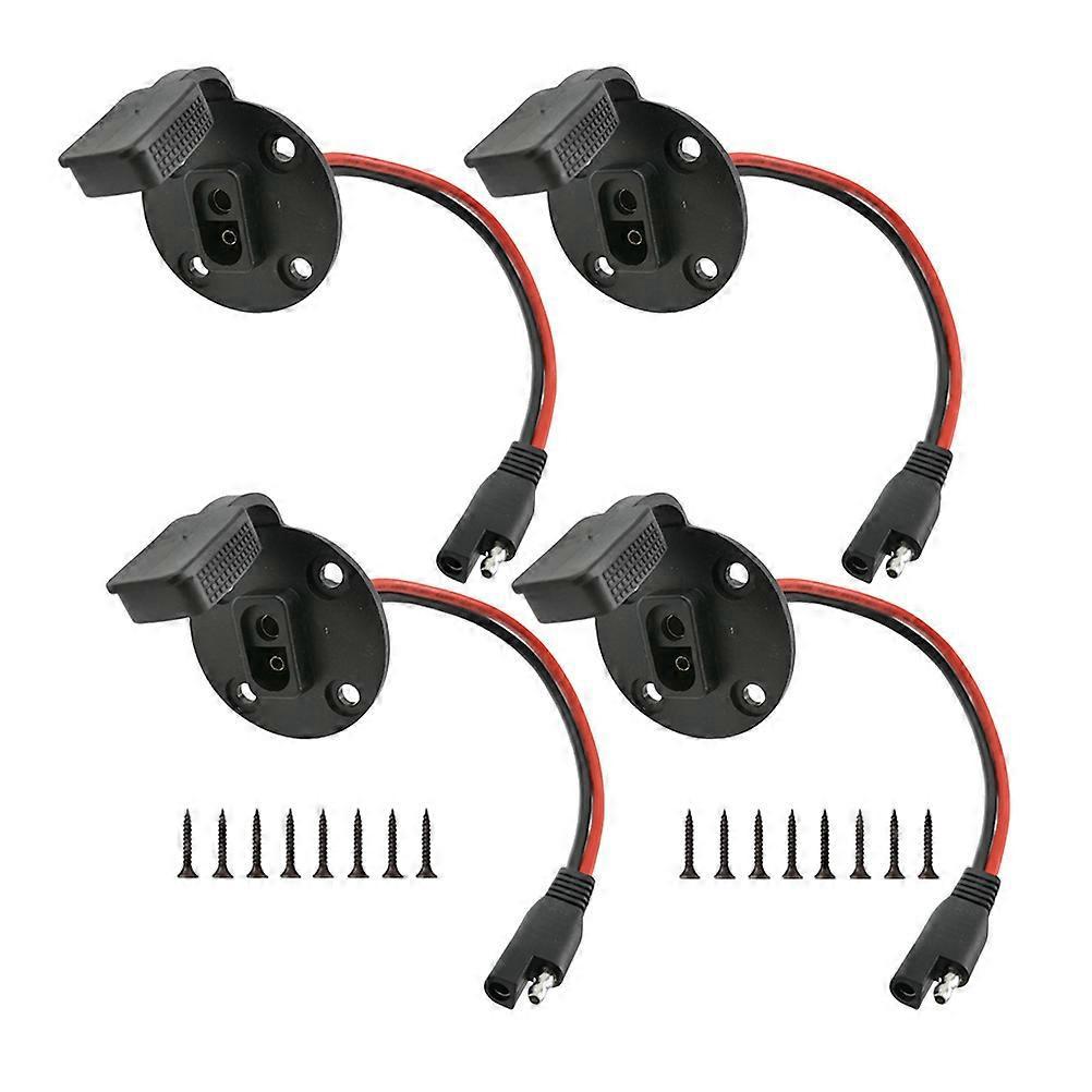 Sets Sae-steckdosen-seitenwandanschluss-solarpanel-bündiganschluss-black