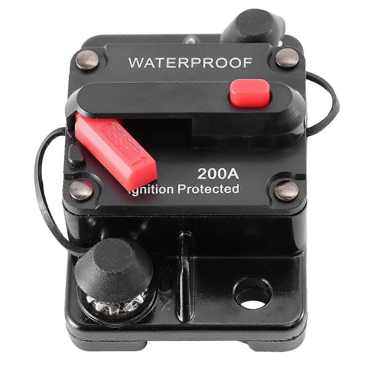 200a Wasserdichter Hochstrom-leistungsschalter Mit Manueller Rückstellung Und Zwei Anschlüssen Sowie Schalter (schwarz)-black