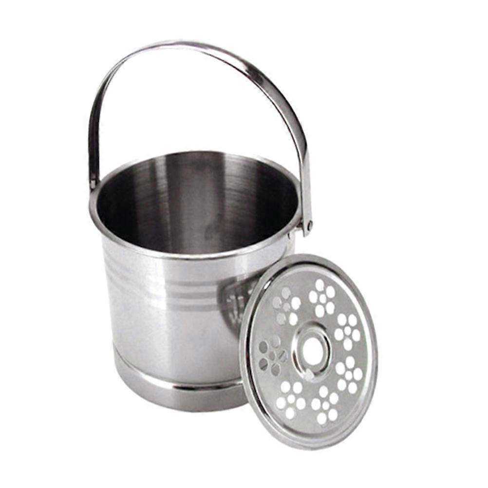Praktischer Eisbehälter Aus Edelstahl Für Bier, Champagner Und Eiswürfel-14x14cm-silver