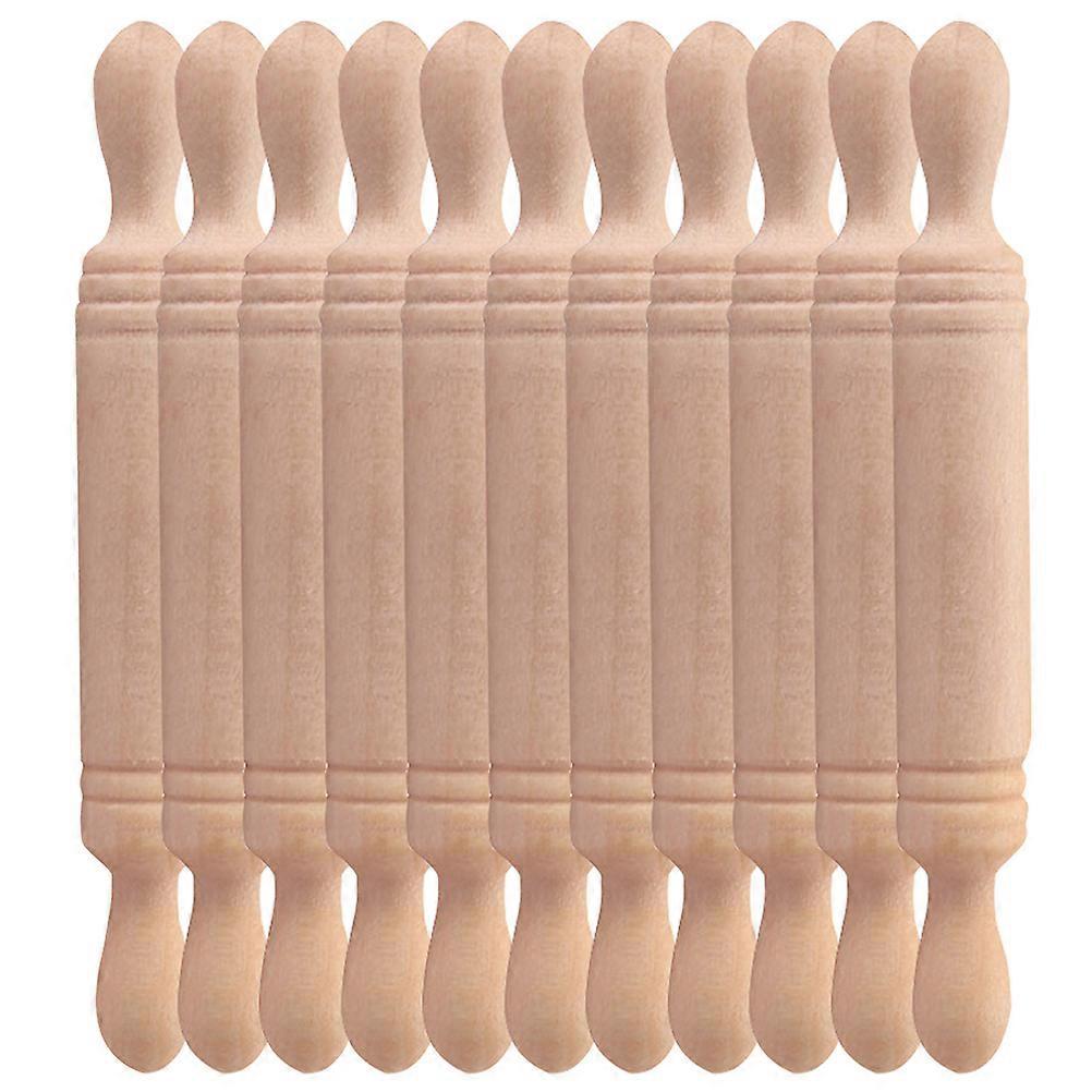 11 Mini-nudelhölzer Aus Holz, Ideal Zum Basteln Von Mini-häusern Und Als Dekoration Für Mini-häuser-5x0.7x0.7cm