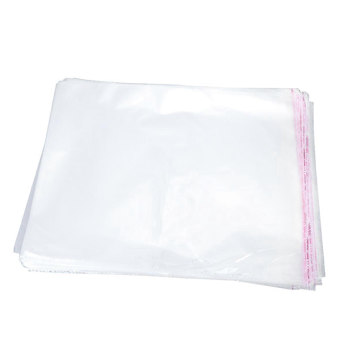 100 Stück 30x40cm 5-draht Px Kleiderverpackungsbeutel Doppellagig Transparent Mehrzweck Selbstklebende Verpackungsbeutel-30x40 Cm