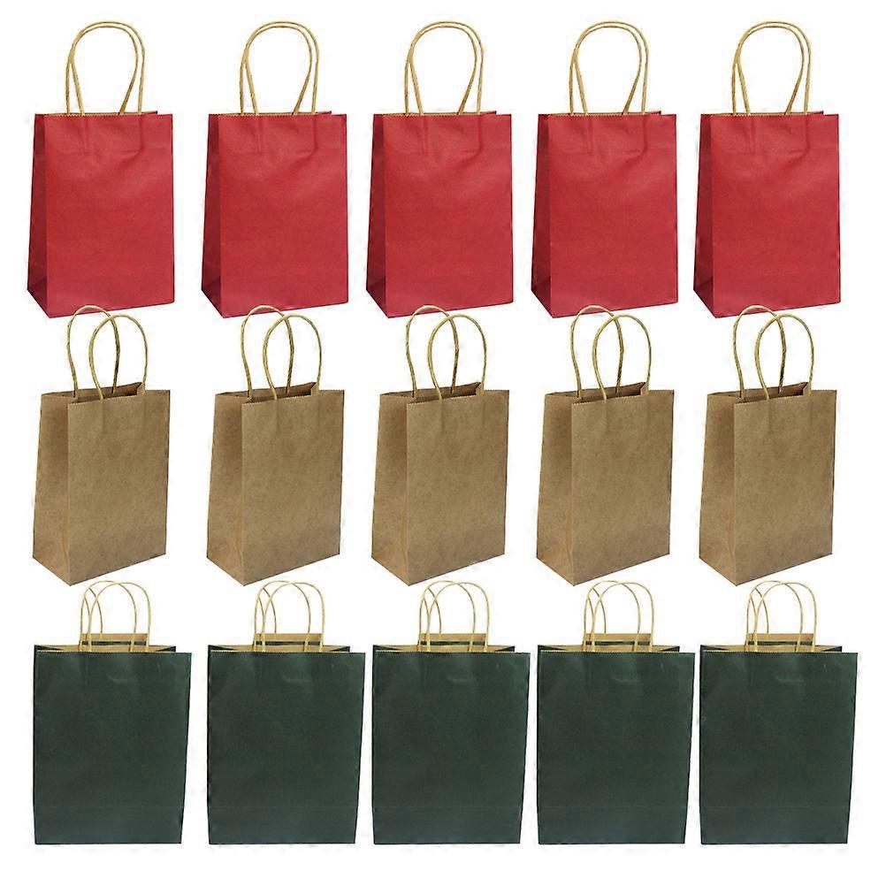 15 Stück 15x8x21cm Kraftpapiertüten, Weihnachtsschachteln, Festliche Geschenktüten, Tragetaschen, Schokoladenbehälter Für Zuhause Und Laden-1521cm