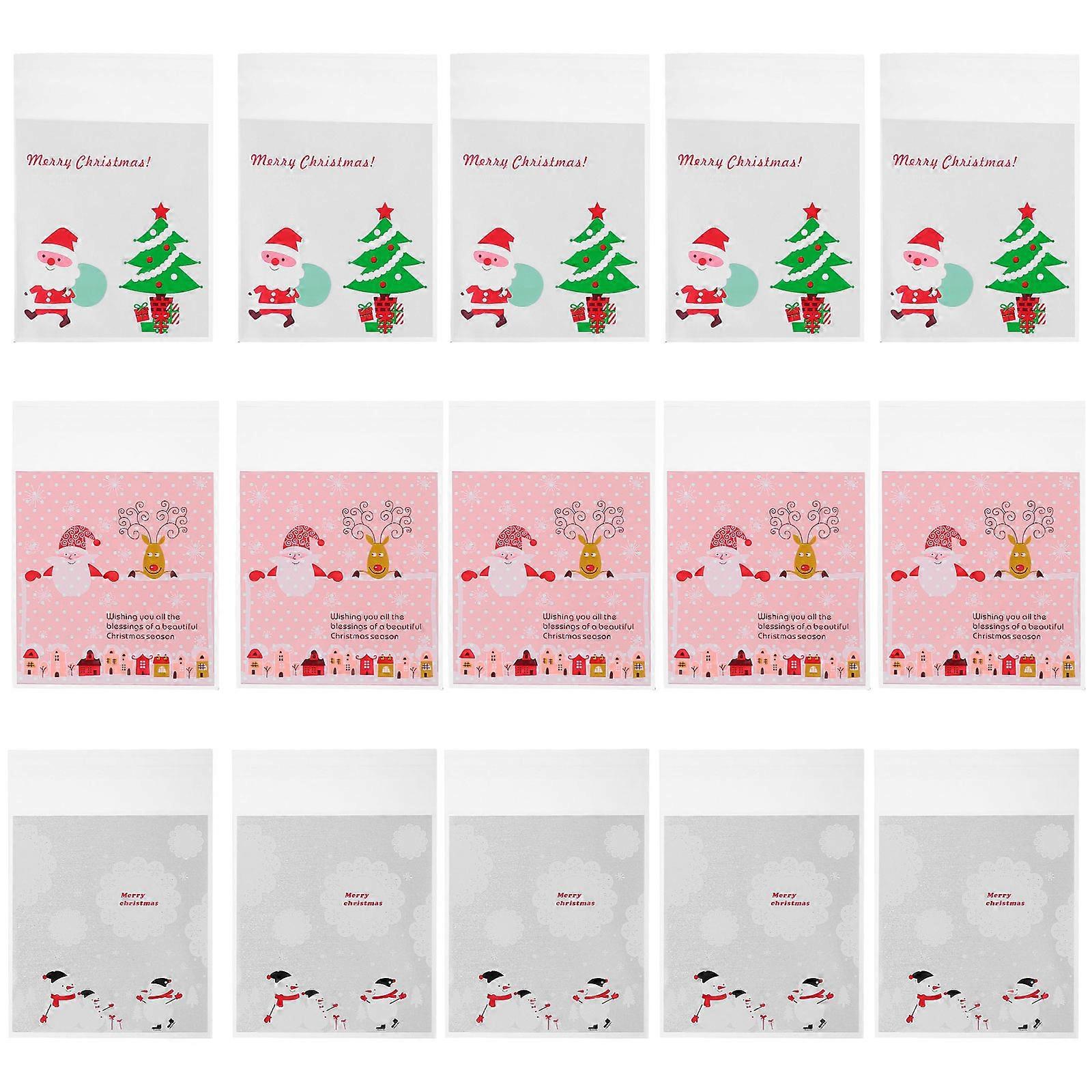 Set Mit 300 Selbstklebenden Weihnachtsplätzchen-verpackungsbeuteln (verschiedene Farben)-10x10cm