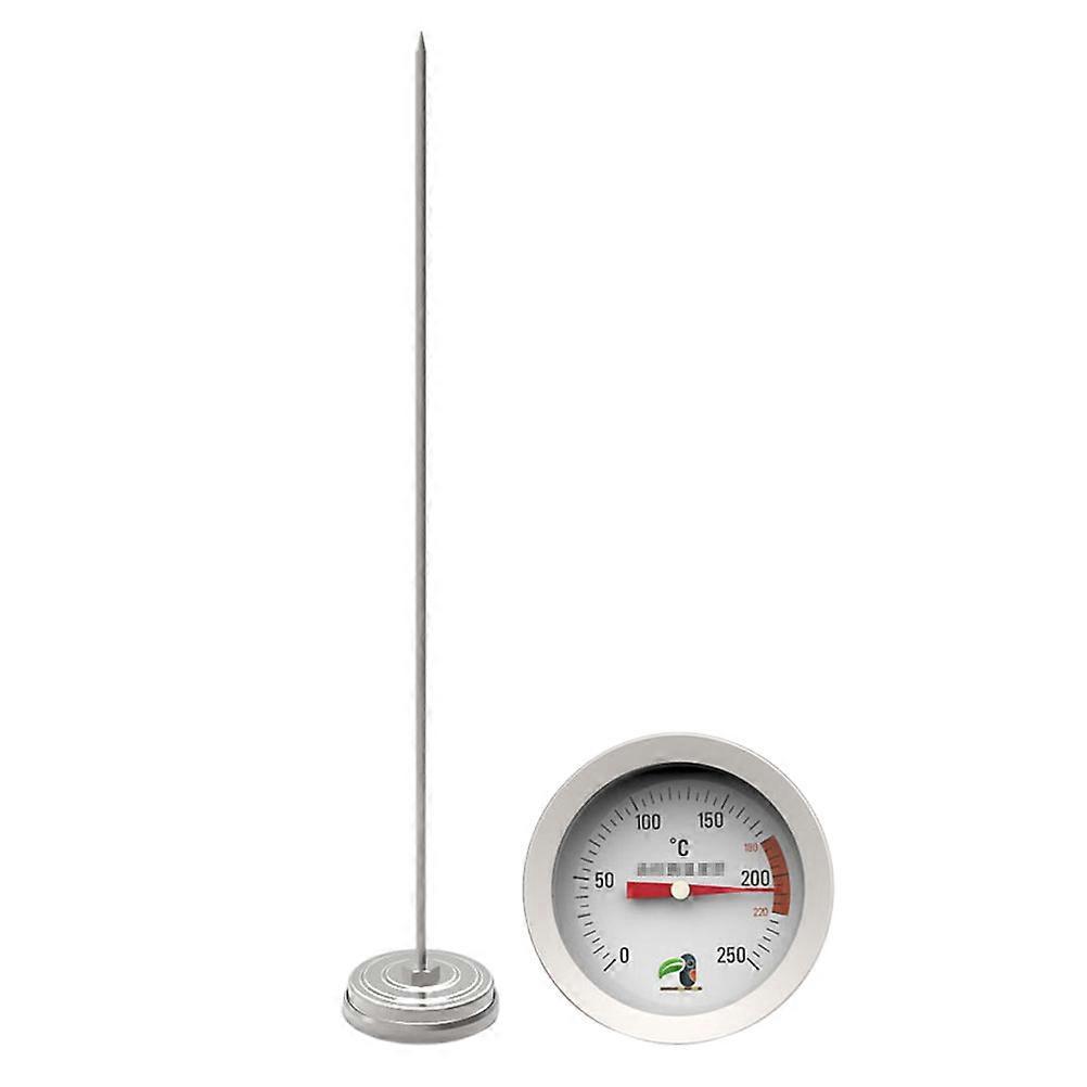 Ölthermometer Aus Edelstahl, Zuckerthermometer, Haushalts-sirup-temperaturmessgerät (sonde 30 Cm + Mehrlochklemme)-305.5cm