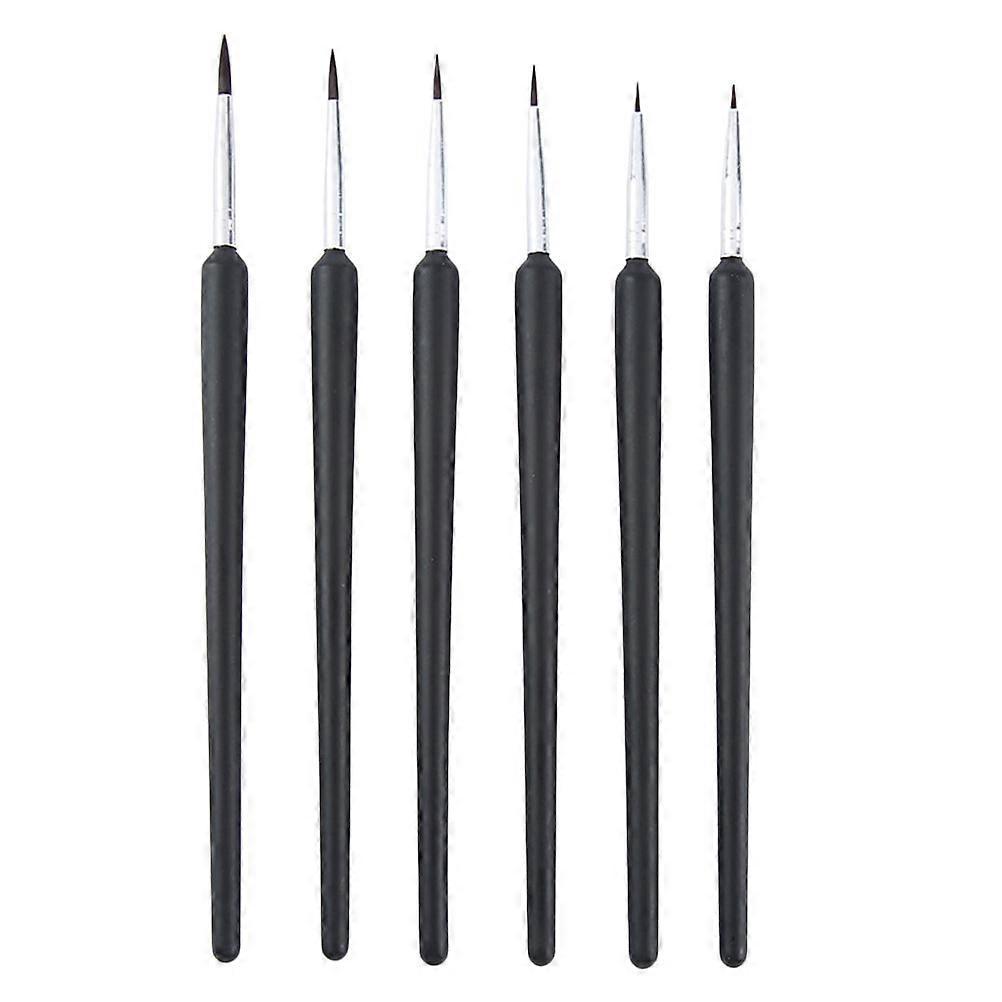 6-teiliges Set Feiner Künstlerpinsel Für Acryl-, Aquarell- Und Ölmalerei-19x1.4cm