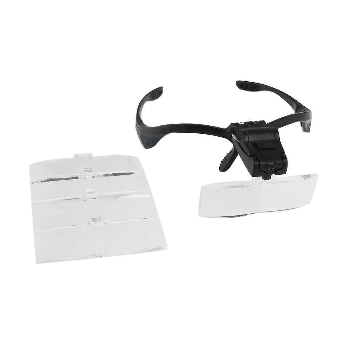 Professionelle Schmucklupe Mit 2 Leds Und 5 Austauschbaren Linsen (schwarz)