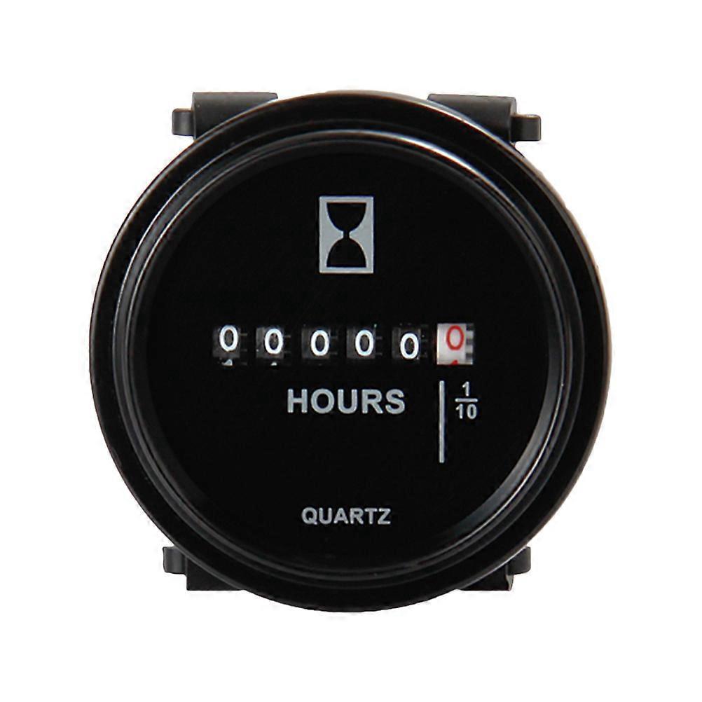 6-80v Runder Wasserdichter Timer Mit Lcd-anzeige, Digitalem Drehzahlmesser Und Betriebsstundenzähler Für Benzin- Und Dieselmotoren, Rasenmäher Und Motorräder (gleichstrom)-6x6cm