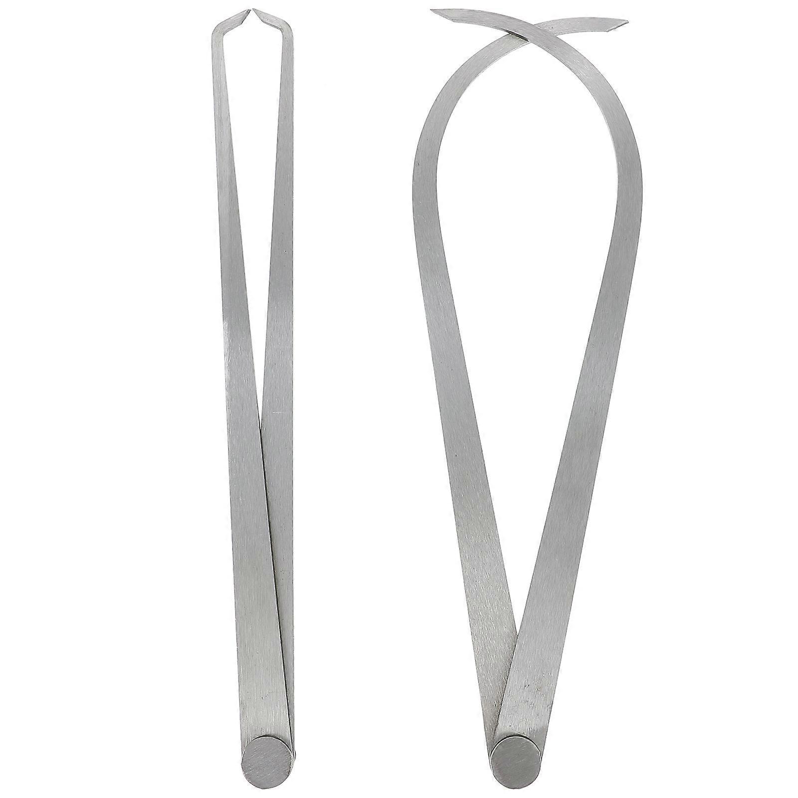 2 Stück Messschieber Mit Fester Verbindung, Innen Und Außen, Zum Schnitzen, Formen Und Modellieren-25x1.5cm-silver