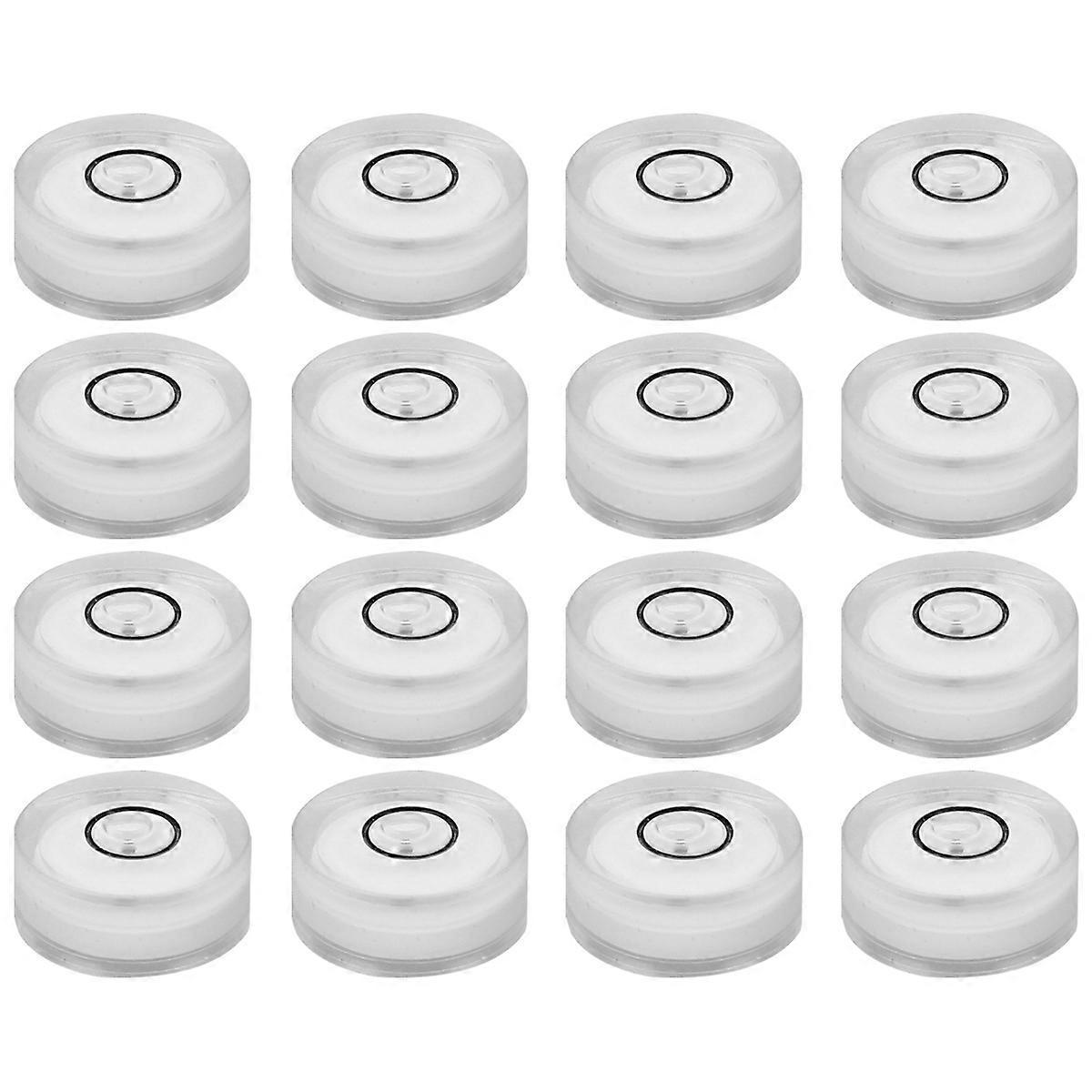 16-teiliges Universal-wasserwaagen-set, 15 Mm Durchmesser, 6 Mm Flache Libelle, Oberflächenwasserwaage (weiß)-1.2x1.2x0.5cm-white