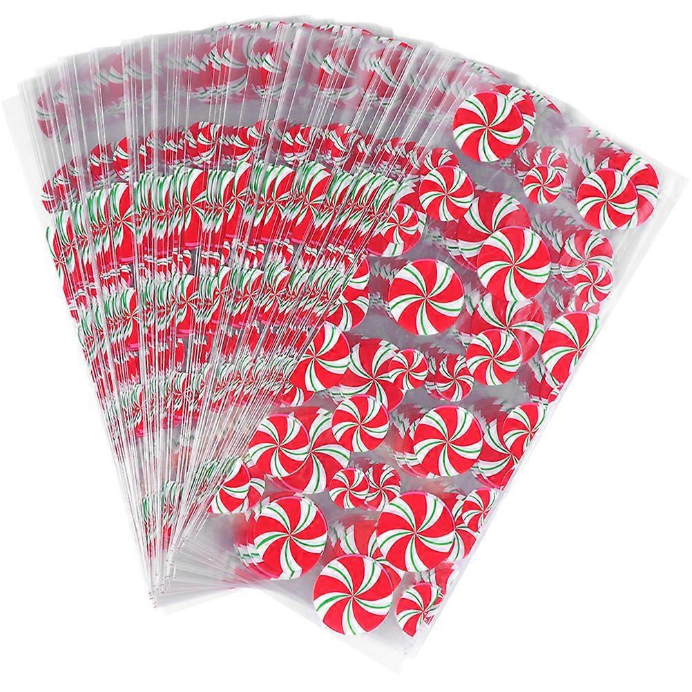 200 Stück Kinder-weihnachts-süßigkeiten-cellophantüten, Geschenktüten, Leckerlitüten, Kekstüten-27x12cm