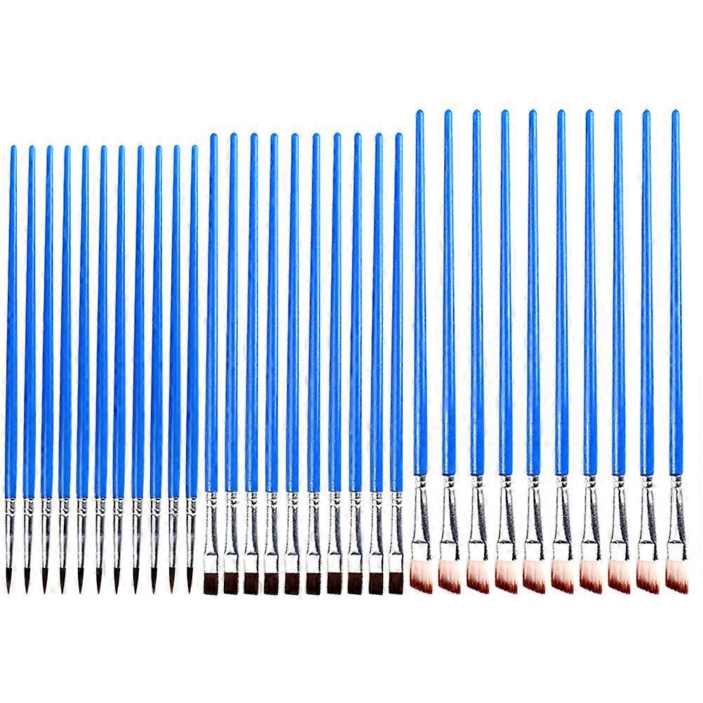 30-teiliges Set Multifunktionaler Aquarellpinsel Für Den Haushalt, Professionelle Malpinsel-17.5x0.8cm-blue