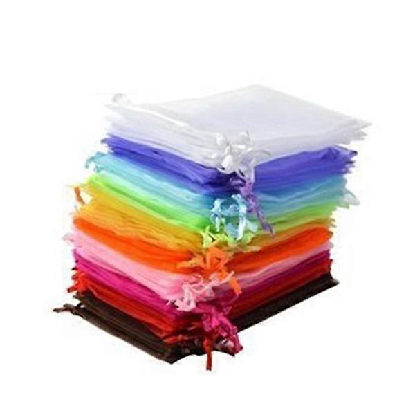 50 Durchsichtige Bonbontüten, Lipgloss-tüten, Organza-tüten (7x9 Cm)