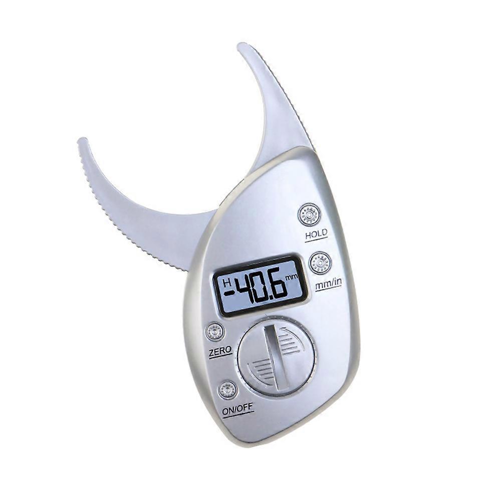 Stück Digitales Körperfettmessgerät, Fitness-körperfettmessgerät Mit Klarem Display, Tragbares Digitales Fettmessgerät Für Fitnesstrainer-12x5.5cm-silver