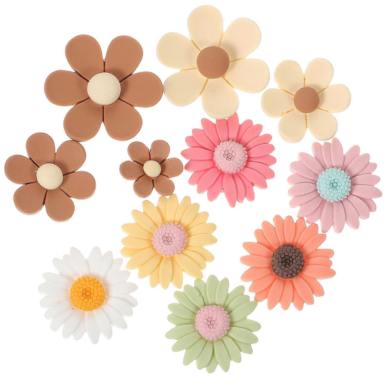 12 Stück Selbstklebende Blumen-kühlschrankmagnete, Autoaufkleber, Hübsche Aufkleber Für Whiteboards, Kühlschränke Und Autos