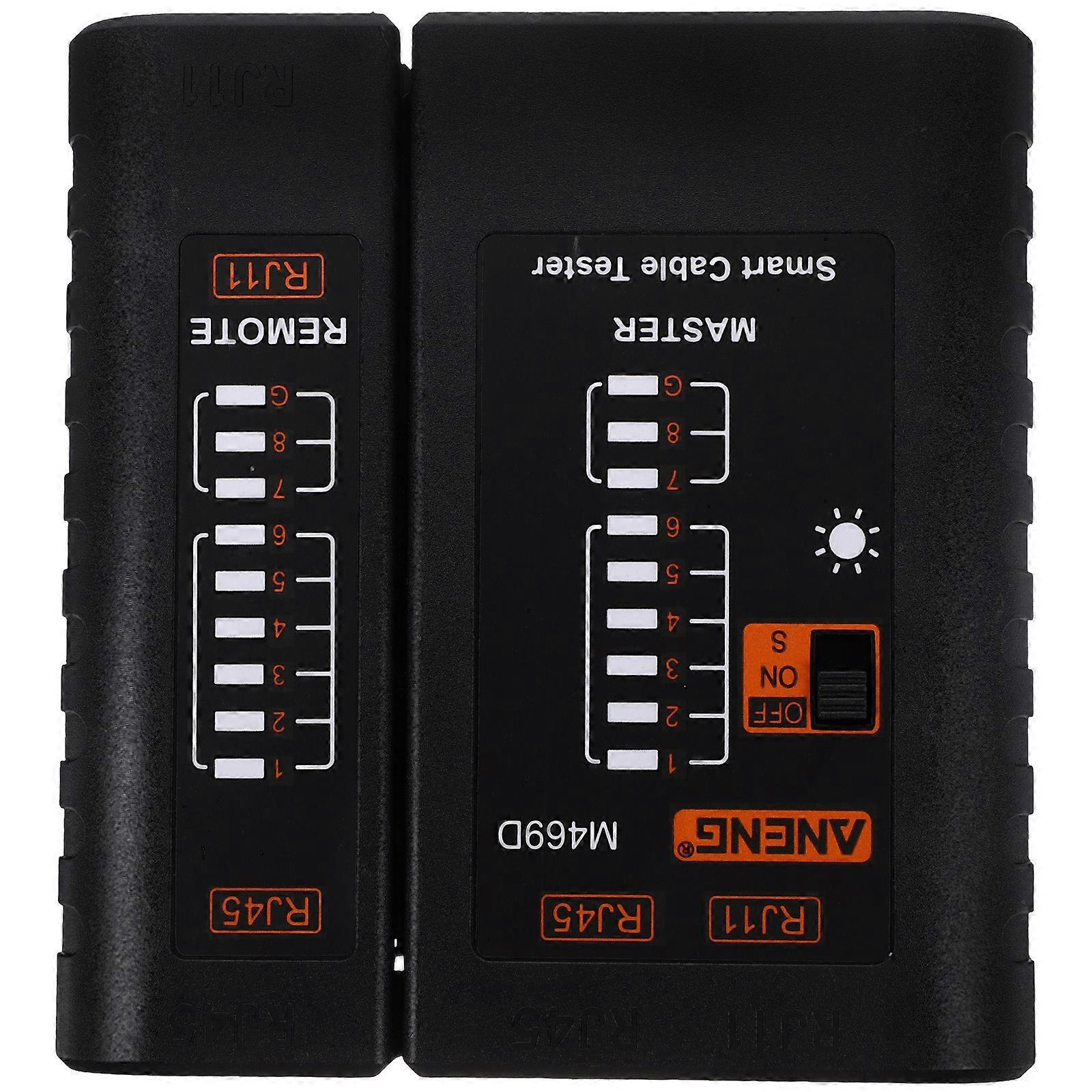 Pc-netzwerkkabeltester, Pc-netzwerkkabeltester, Telefonnetzwerkkabeltester-10x9.7cm-black