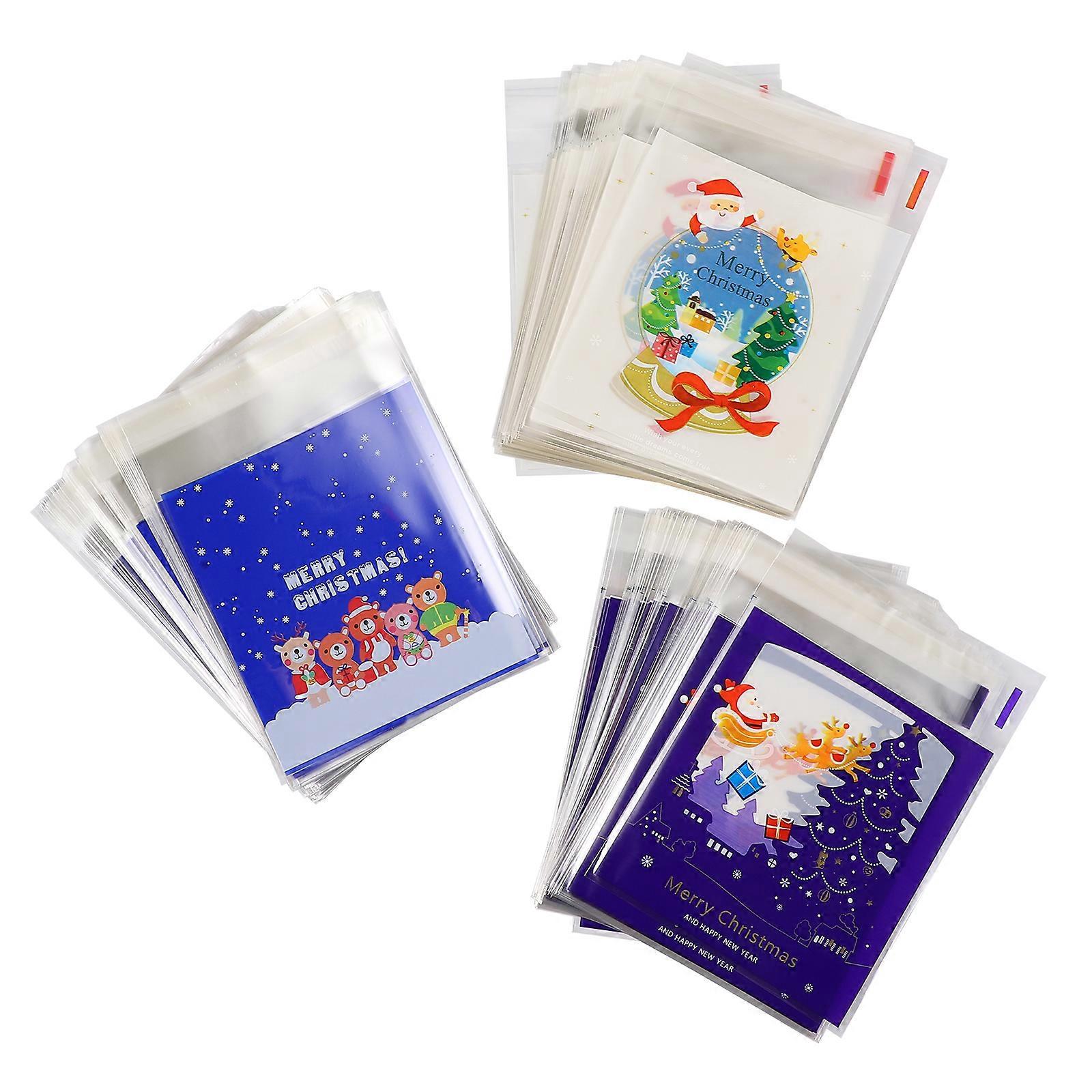 300 Stück Aufbewahrungsbeutel Für Süßigkeiten, Weihnachtsplätzchen, Selbstklebende Beutel-14x10cm
