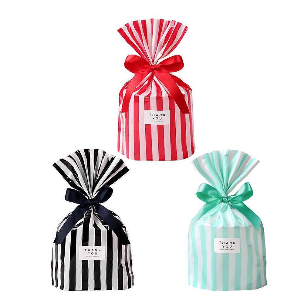 150 Stück Gestreifte Weihnachtsgeschenktüten, Ideal Für Gebäck, Kekse Und Desserts.-20.6x14cm-black