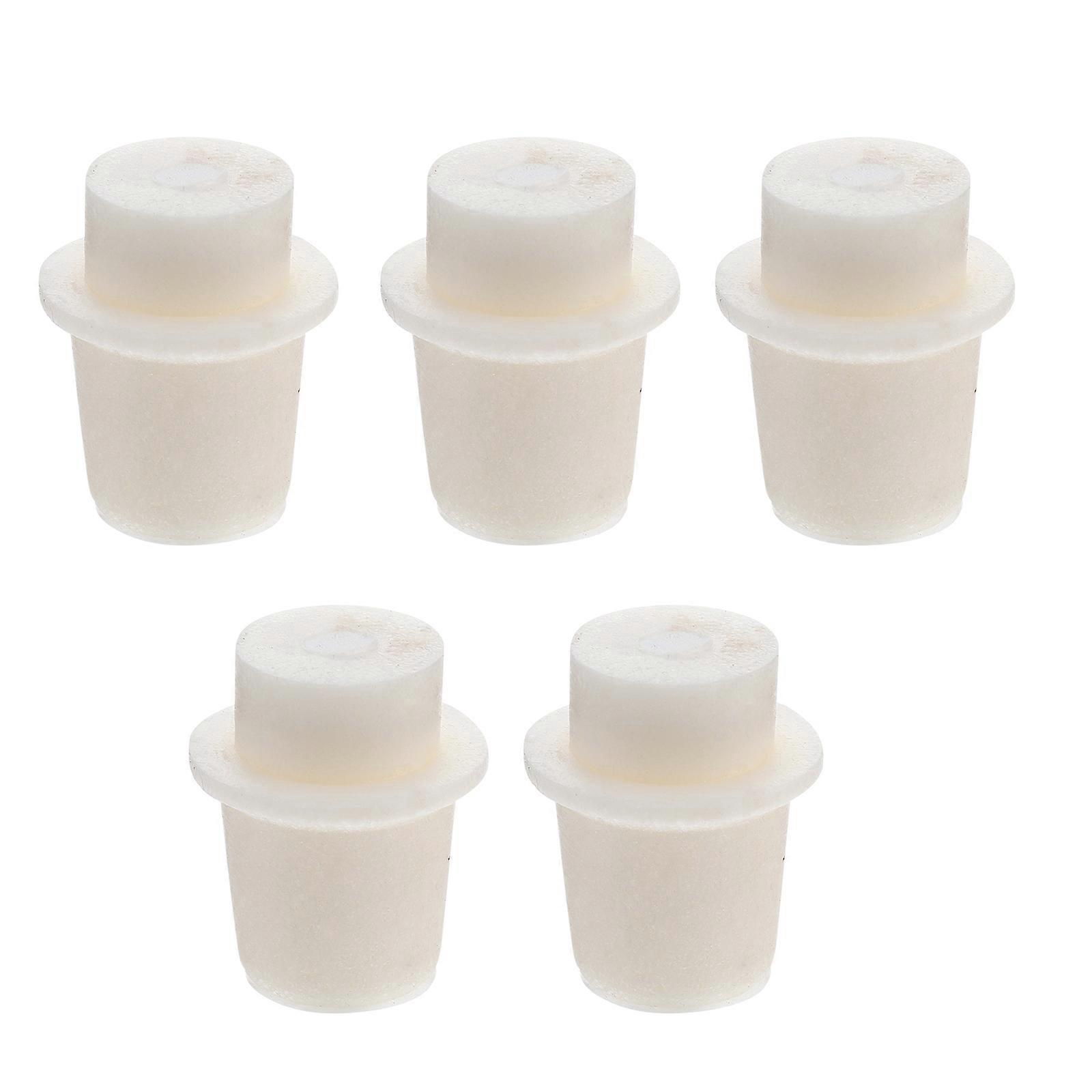 5 Stück Massive Silikonstopfen, Laborchemikalien-rundstopfen, Dichtungs-silikonstopfen-4x3cm-beige
