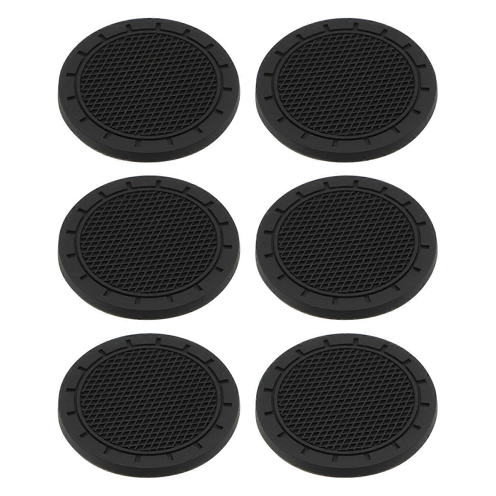 6-teiliges Set Kreativer Tassenaccessoires: Stabile Tassenuntersetzer, Schlichte Untersetzer Für Getränke-7x7cm-black