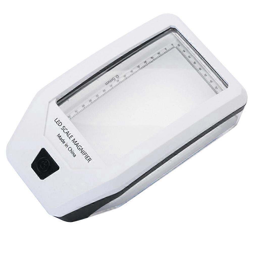 Stück Led-lupenvergrößerung Mit Skala, Leselupe (ohne Batterie)-14x8.2x3.7cm