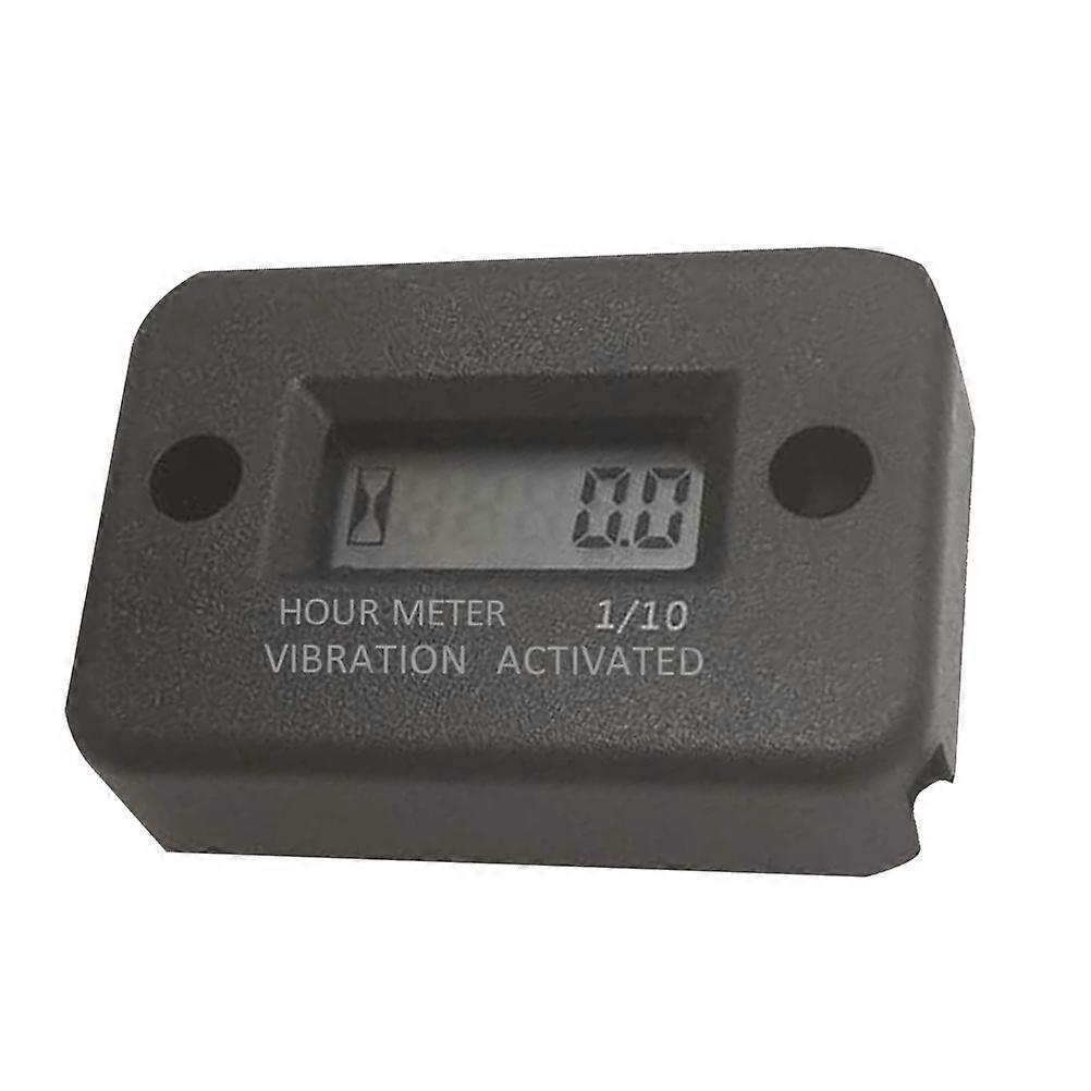 Kabelloser Vibrations-betriebsstundenzähler, Wasserdichter Betriebsstundenzähler Für Motorenzubehör-5.35x3.62cm-black