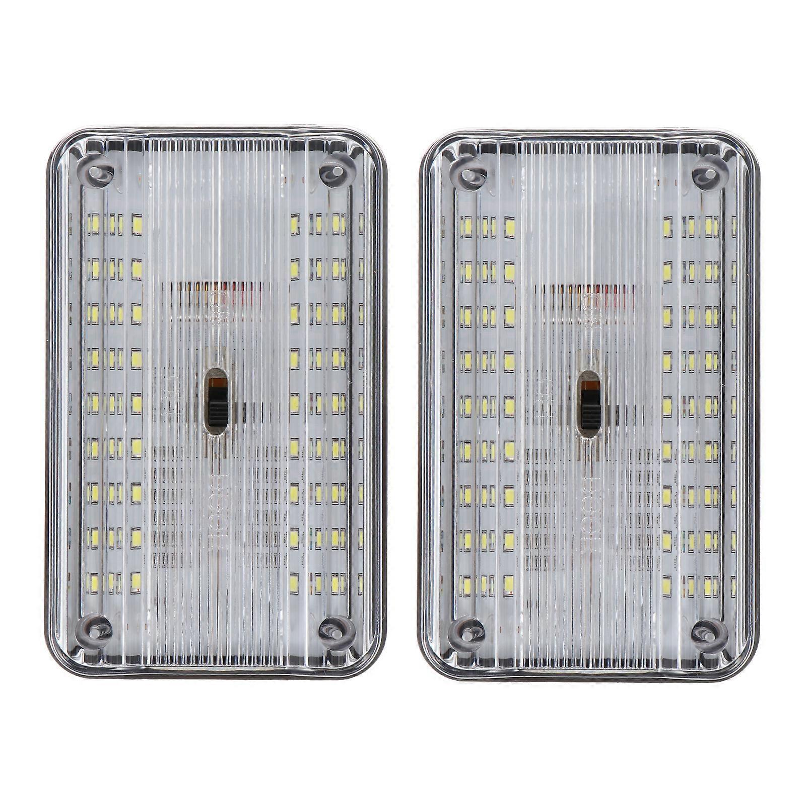 2 Stück Universelle Dach-innenraumbeleuchtung Für Pkw Und Lkw, 12 V, 36 Leds-11x7cm