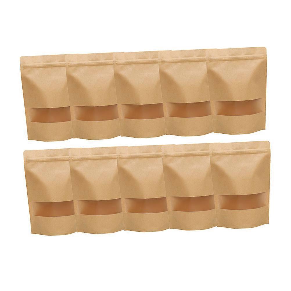 50 Stück Keksverpackungsbeutel Mit Reißverschluss, Papiertüten Mit Sichtfenster, Standbeutel-14x9cm