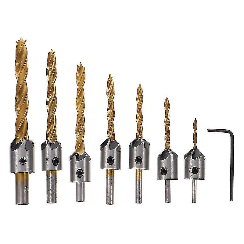 7-teiliges Set Holz- Und Korkbohrer