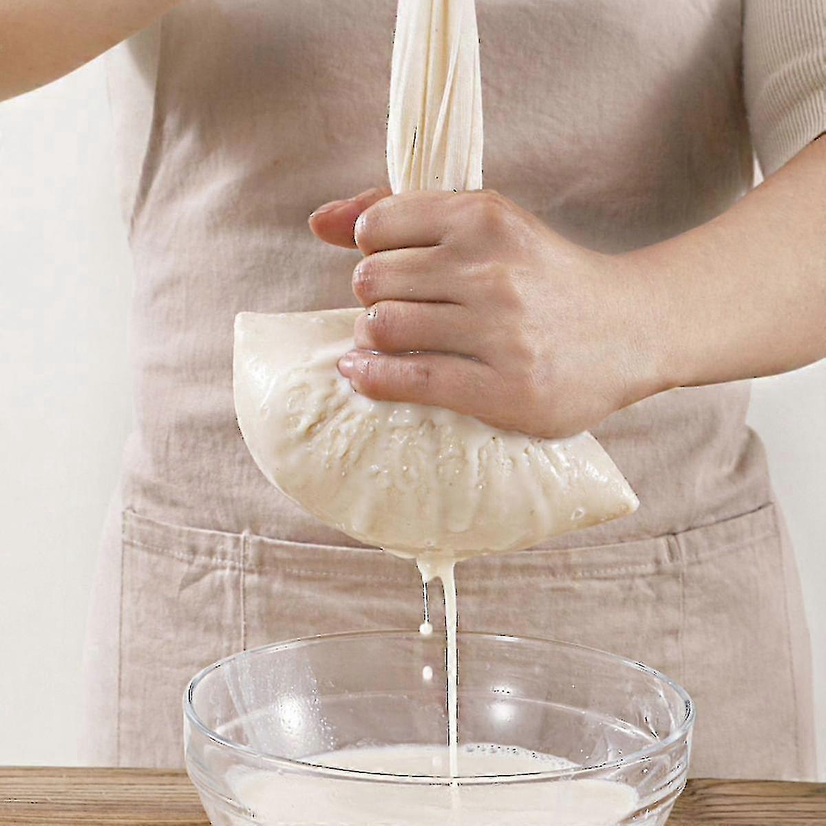 Käsetuchbeutel Aus Baumwolle, Nussmilchbeutel, Käsetuch-siebbeutel, Wiederverwendbare Küchenfilterbeutel, Geeignet Für Tee Und Joghurt-20 X 30cm