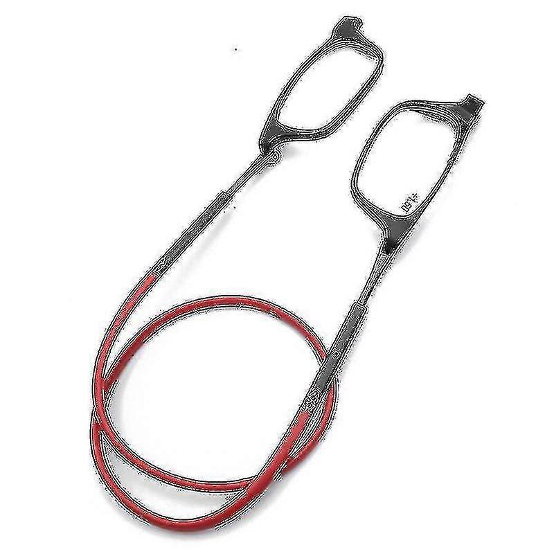 Hochwertige Lesebrille Mit Magnetverschluss Und Umhängefunktion-3 Magnification-black