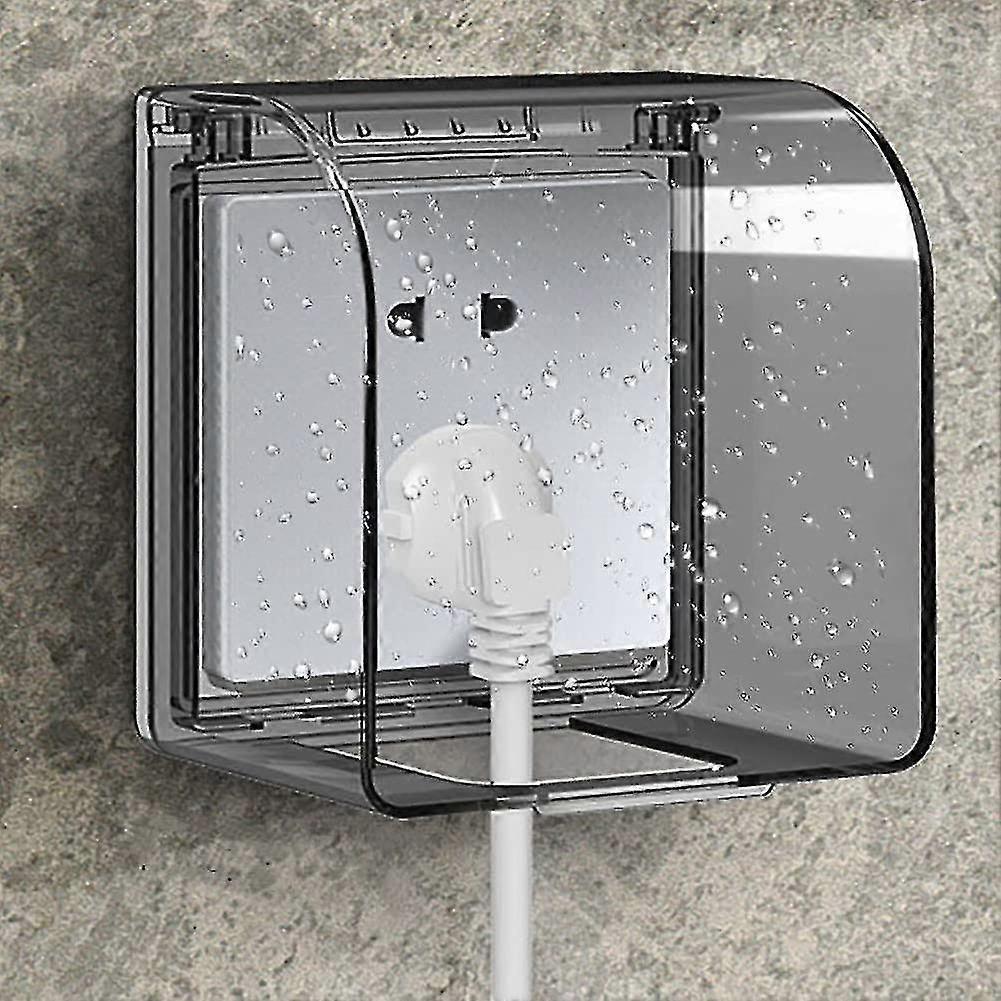 Steckdosenabdeckung, Kindersicher, 86 Universalmodell, Wasserdichte Steckdosenbox 12,2 × 10,8 × 7,3 Cm, Wasserdichte Außensteckdosen Für Schalter