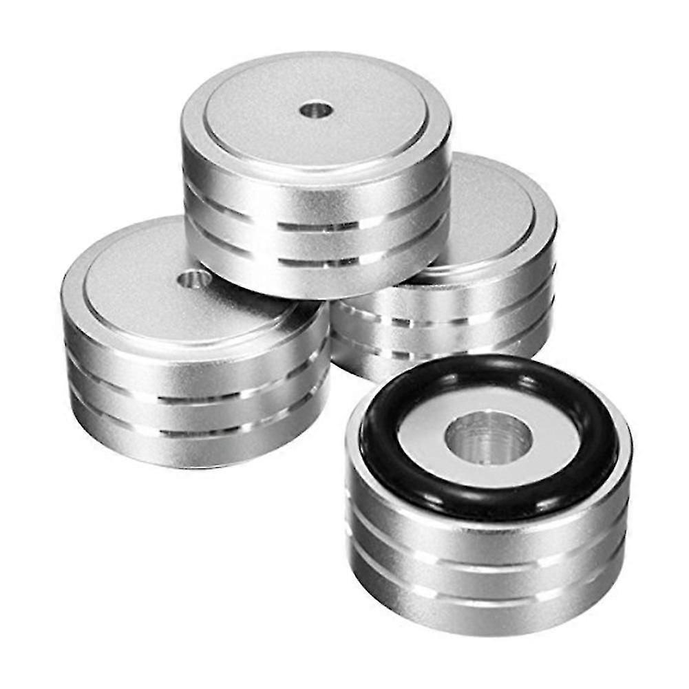 4 Stück 40x20mm Aluminium Hifi-verstärker-lautsprecher-isolationsständer Plattenspieler-dac-füße (silber)