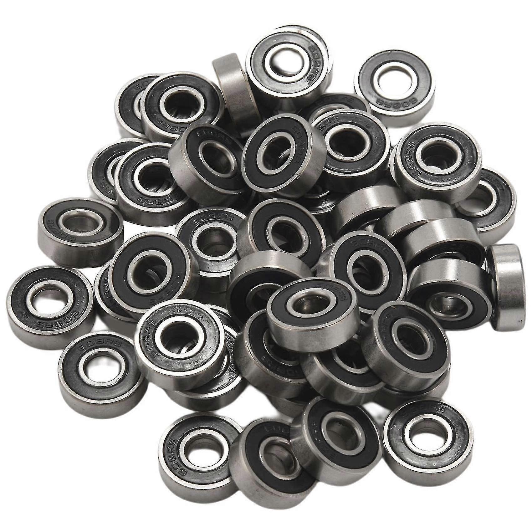50 Stück/set 608 2rs Kugellager Abec-5 8x22x7 Mm Rillenkugellager Aus Kohlenstoffstahl, Abgedichtet