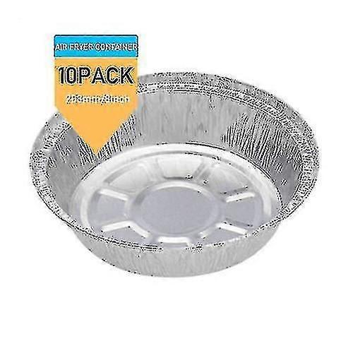 10/50 Stück Runde Aluminium-einsätze Für Heißluftfritteusen, Aluminiumfolien-dosen, Für Zuhause-10pcs