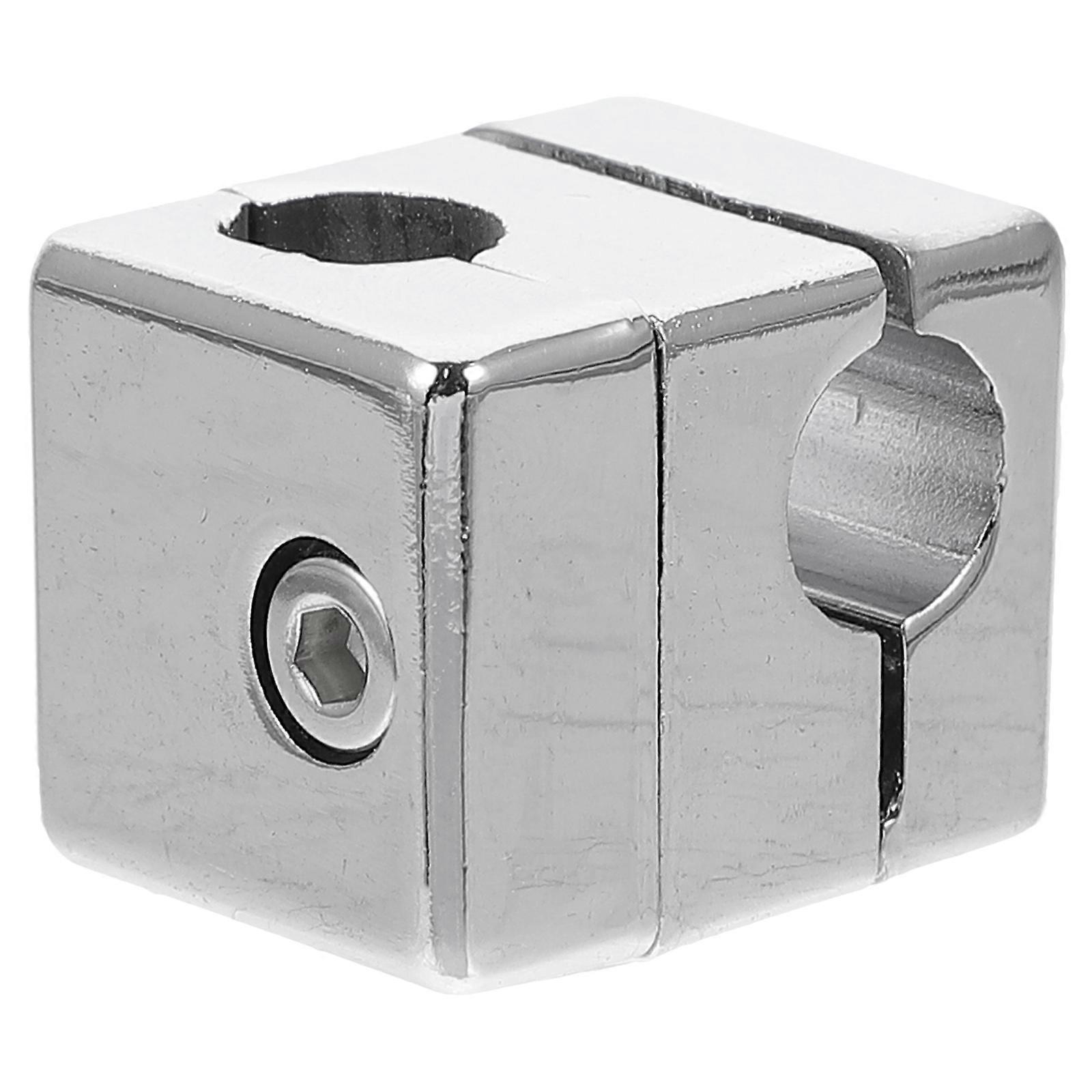 Edelstahl-ständerklemme, Halterung, Galvanisierungs-vierkant-kreuzklemme, Laborbedarf-3x2.5x2.5cm-silver