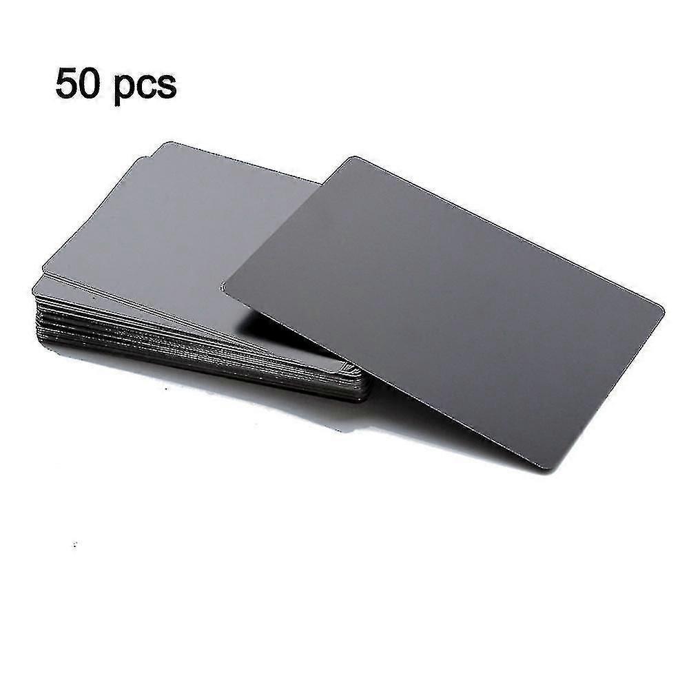 50 Stück Visitenkarten Aus Metall, Aluminiumlegierung, Rohlinge Für Kunden, Lasergravur, Diy-geschenkkarten, 10 Farben Zur Auswahl-86mm X 54mm X 0.2mm-light Gold
