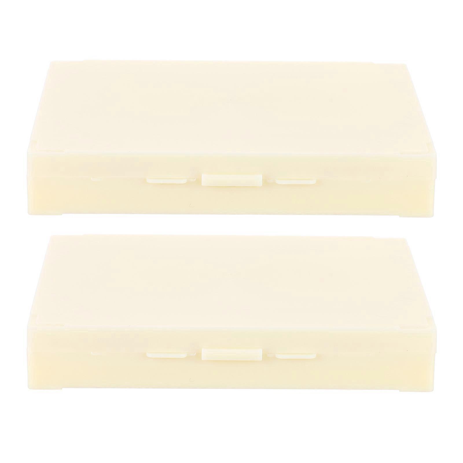 2 Stück Mehrfach-objektträgerbox Für Mikroskope, Objektträgerhalter, Aufbewahrungsbehälter Für Objektträger-20x16cm-beige