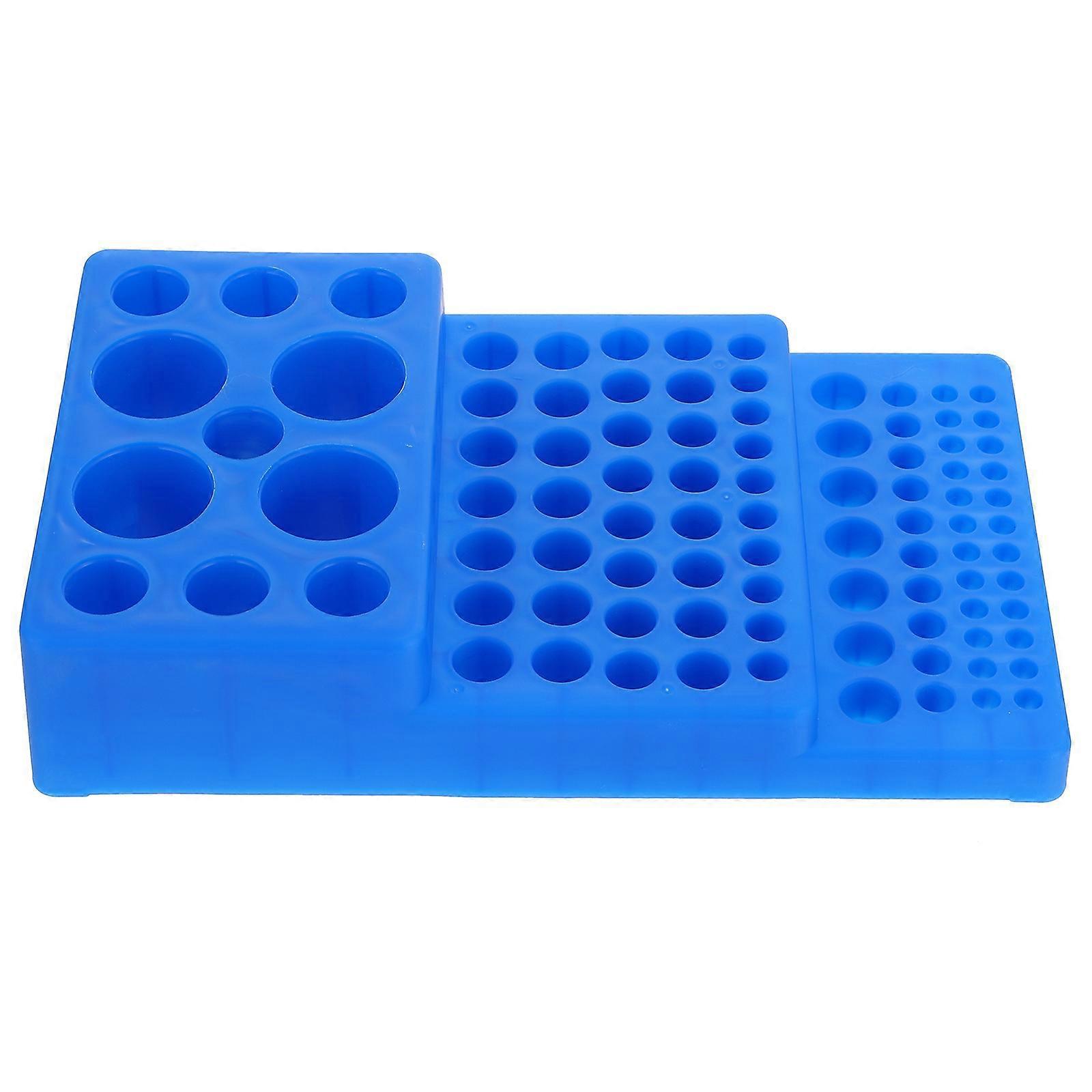1 Stück Trapezförmiger Reagenzglashalter, Multifunktionaler Reagenzglasständer Mit Mehreren Löchern-22x13cm-blue