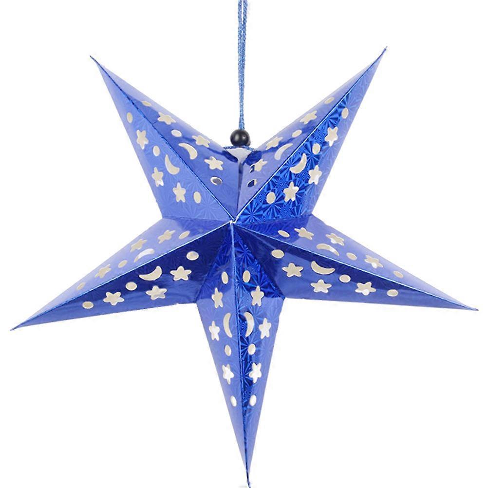 45 Cm Große Papiersternlaterne Mit 3d-pentagramm-lampenschirm Für Weihnachten, Halloween, Geburtstage Und Als Hängedekoration Für Zuhause (blau)-45cm-blue